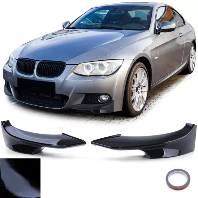 Front Flaps Spoiler Splitter Schwarz Glanz passend für BMW 3er E92 E93 10-13