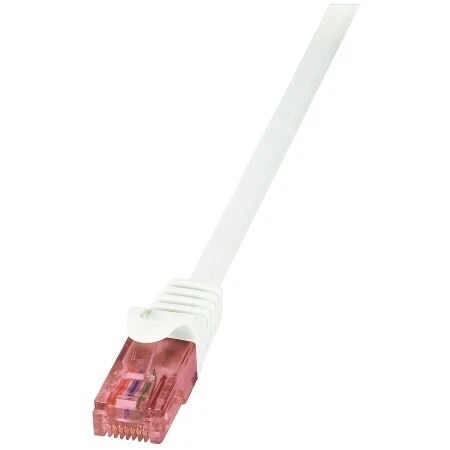 Patchkabel LogiLink RJ45 U/UTP Cat6 1,00m weiß