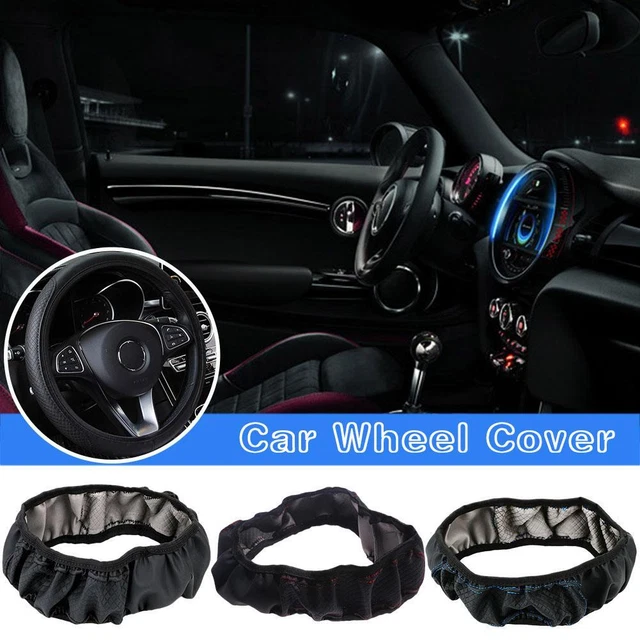 Universal Car Steering Wheel Cover Anti-Slip Protector Embossing Leather] 9CK2