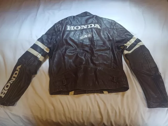 Honda Gas Brown Leather Jacket