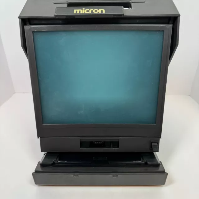 Lector portátil Micron Microfilm Microfiche modelo 720 con batería - probado/funciona