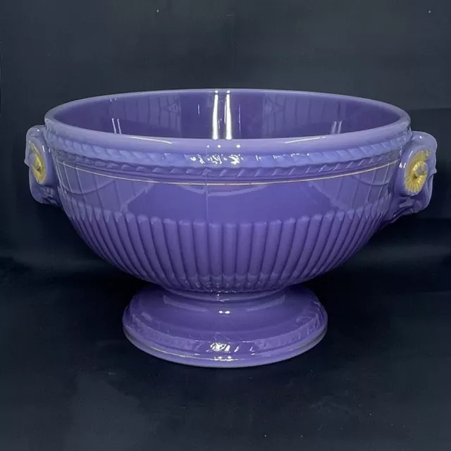 Cambridge Helio Glass Rams Head Console Bowl Footed 1922-1924 Antique 2