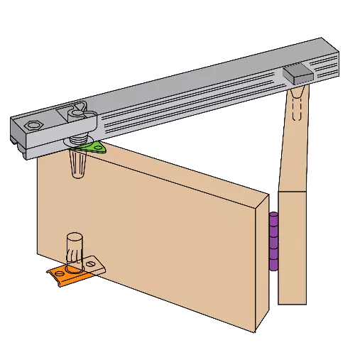 HENDERSON Bifold Folding Track Sliding Door Gear 1067mm