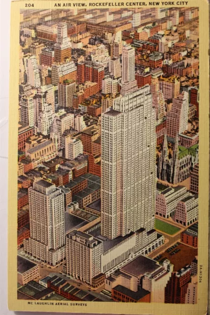 New York NY NYC Rockefeller Center Postcard Old Vintage Card View Standard Post