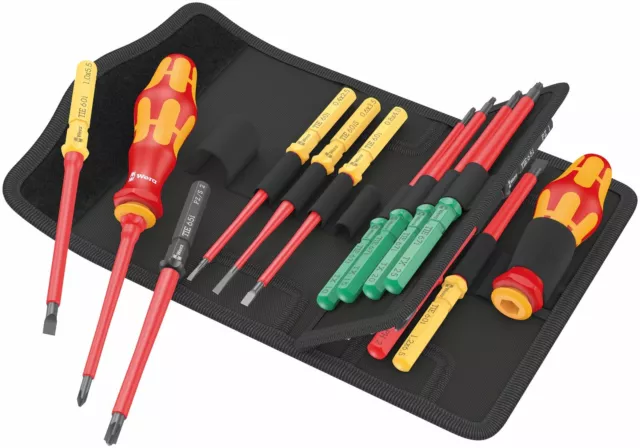 Wera 17Pce Kraftform Kompakt VDE Universal 1 Tool Finder Screwdriver Set, 006611