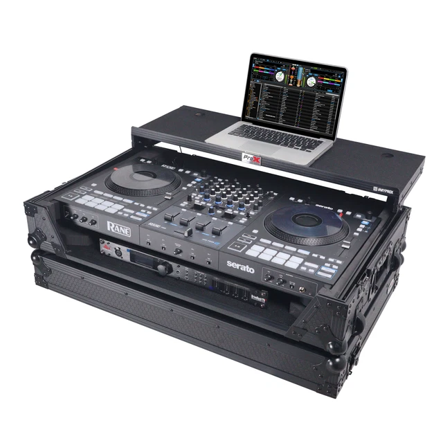 Pro X ATA Flight Style Road Case For RANE Four DJ Controller w/ Laptop Shelf 1U