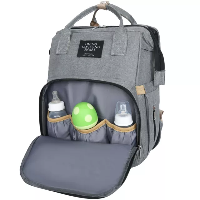 3 in 1 Foldbale Diaper Bag Baby Bed Portable Bassinet Crib Backpack Travel/Sleep 3