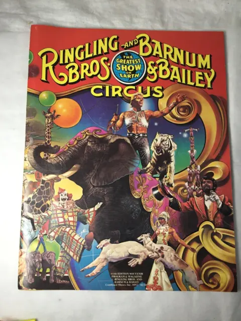 Ringling Bros & Barnum & Bailey Circus souvenir Brochure & Tiger Poster 1981