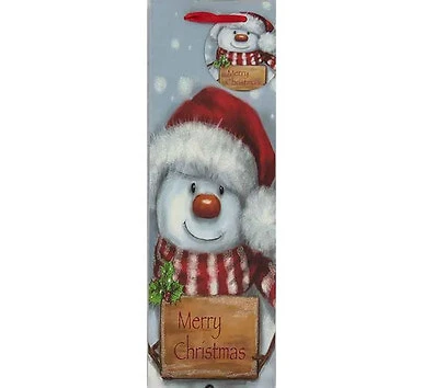 Snowman Glitter Christmas Bottle Gift Bags by north pole