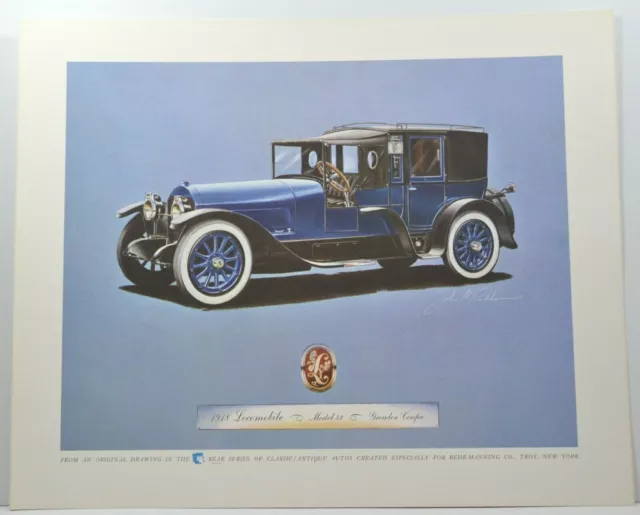 1918 Locomobile Model 48 Coupe Classic Automobile Auto Print Behr-Manning Co.