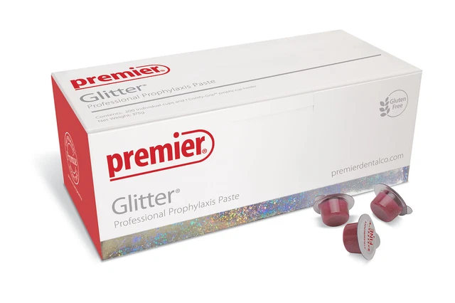 Premier Dental 9007402 Glitter Prophy Paste with Fluoride Medium Mint 200/Bx