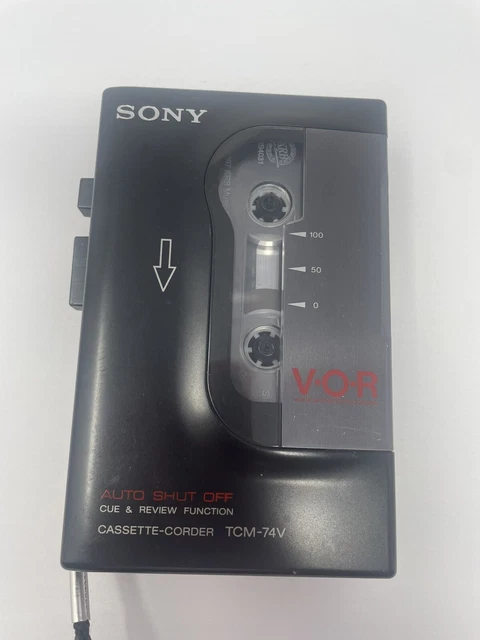 Sony TCM-74V Cassette Corder VOR Voice Operated Recorder - FOR REFURB
