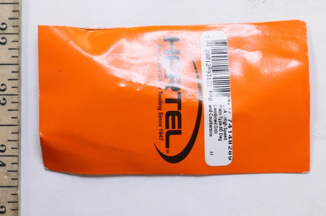 (12-Pk) Hertel Combo Drill & Countersink HHS 74148289 #1, 1/8â³ Body