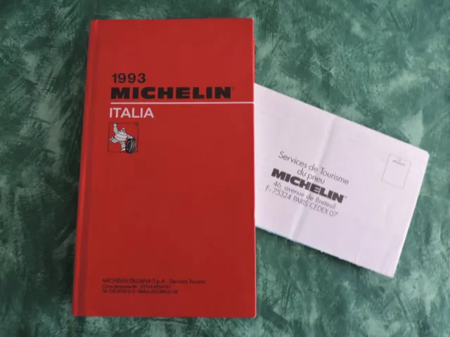 Guide Michelin rouge ITALIE Guia ITALIA 1993 en italiano Avec enveloppe réponse