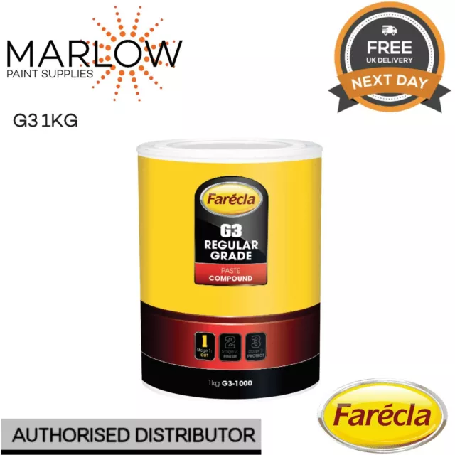 Farecla G3 Regular Grade Paste Cutting Compound Tub 1Kg