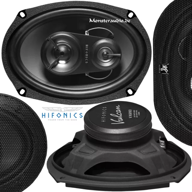 Hifonic 250 Watt 3-Wege Auto Lautsprecher oval Set Boxen PKW 6x9" Heck Hutablage