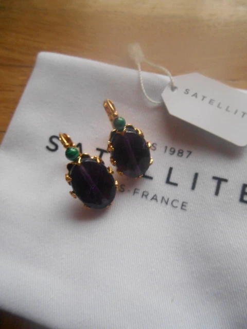 Boucles D'oreilles Pendantes Dorées - Fermoir Clous En Acier Inoxydable - Neuves Avec étiquettes
