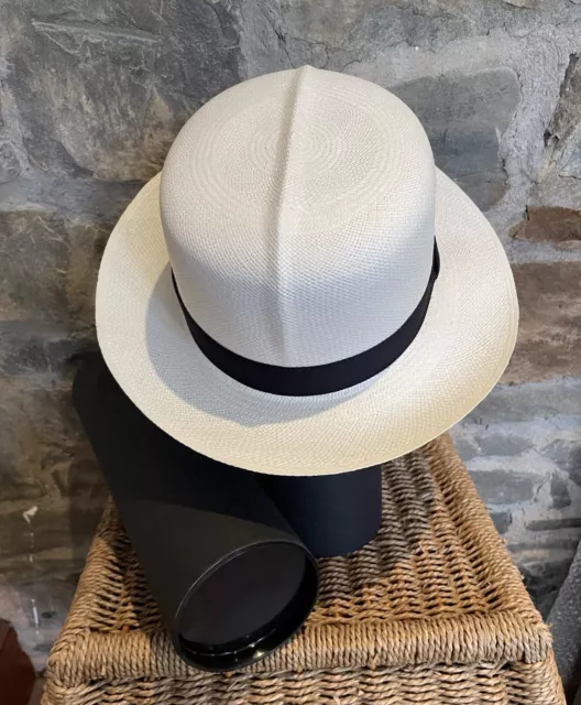 Genuine Homero Ortega Rollable Folder Panama Hat from Cuenca with Travel Tube