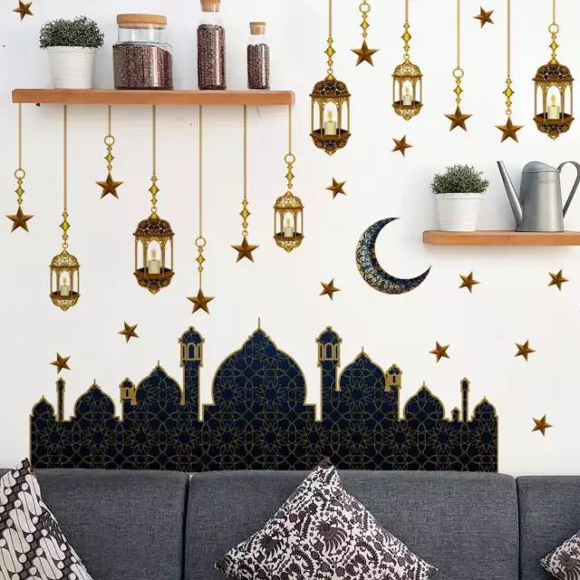 Eid Mubarak Wall Stickers Ramadan Decor for Home Islamic Ramadan Kareem Muslim