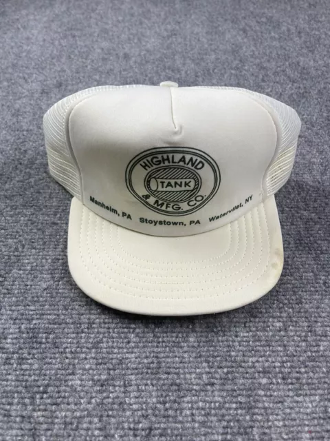 Vintage Trucker Hat Snapback Cap Mesh White Tank Gas Oil Company Pennsylvania