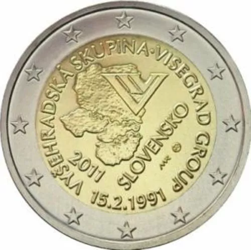 Moneda Conmemorativa 2 Euros Eslovaquia 2011. Visegrad. Sin Circular