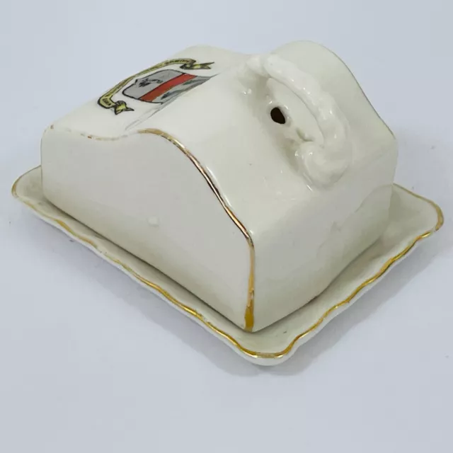 Crested China Cheese Dish & Lid Skegness Crest GEMMA 3