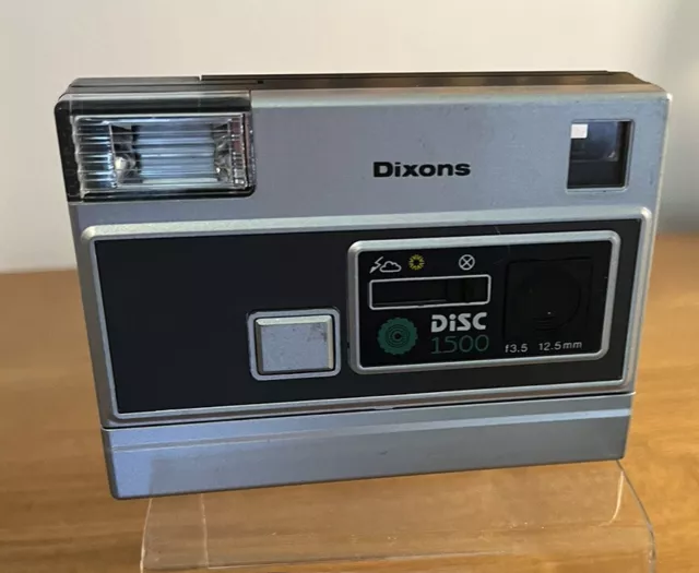 Vintage 1980’s Dixons 1500 Disc Film Camera In Silver & Black