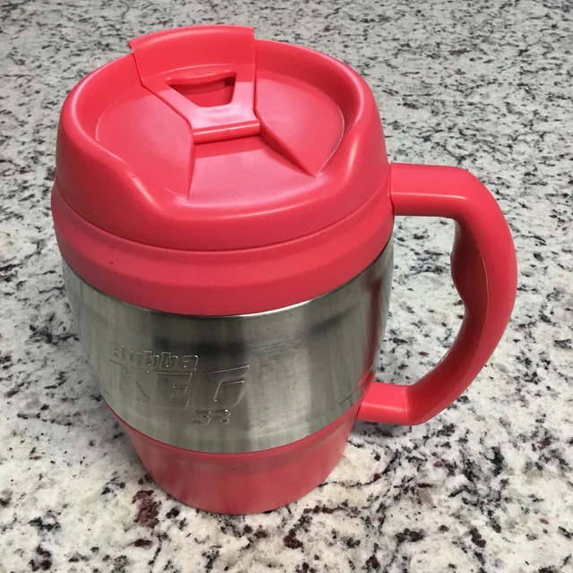 Big BUBBA Classic Insulated Mug 52oz Hot or Cold Travel Coffee Pink Chrome Keg