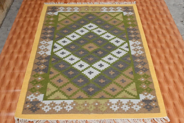 Alfombra multicolor tradicional hecha a mano afgana oriental Kilim 120x180 cm Kilim