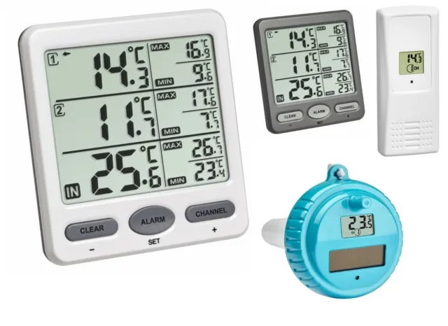 TFA 30.3062.Plus Funkthermometer Trio Plus Temperaturüberwachung Poolthermometer