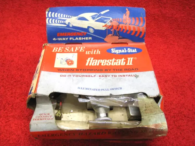 Vintage NOS Signal Stat Flarestat Emergency 4-Way Flasher Switch Accessory 12V
