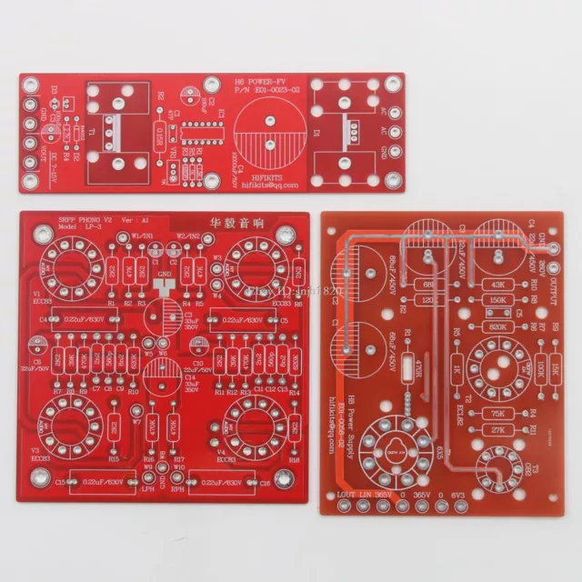 HiFi 1:1 Clone ECC83 SRPP MM Phono Amplifier Board PCB +Power Supply Board Pcb