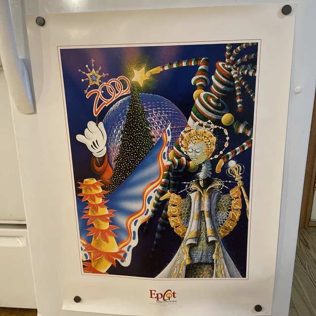 1999 Disney Epcot Millenium Holidays Around The World Randy Noble Poster Art