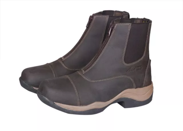 Mark Todd Milford kurze Reitstiefel aus Leder braun Gr. 43