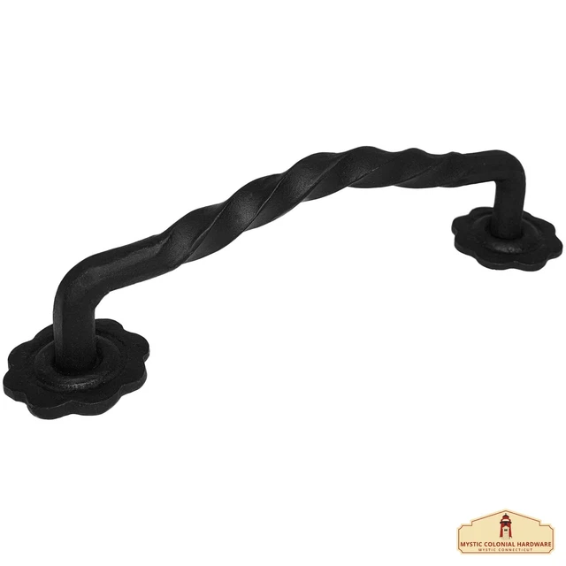 Cast Iron Door Handle Cabinet Barn Gate Hardware Medieval Decorative Iron Black