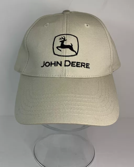 Vintage John Deere K-Products Khaki Tan Trucker Hat Snapback Cap NWOT