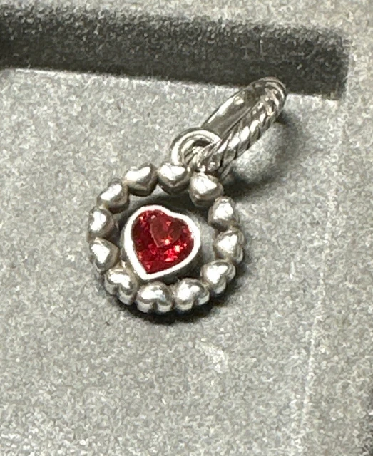 Brighton retired Ring Of Love red heart Swarovski pendant charm J9885D B487
