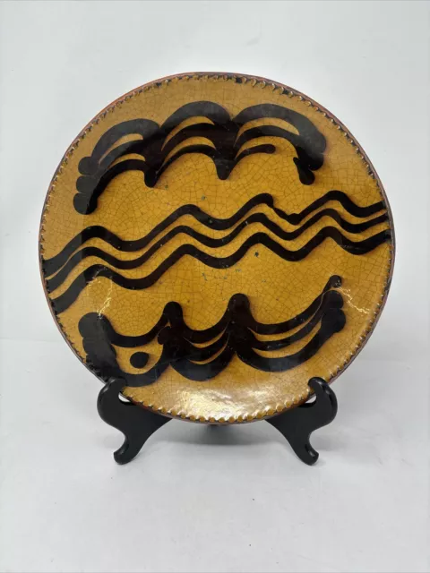 Greg Shooner Redware Plate Folk Art Americana Mary Spellmire Shooner