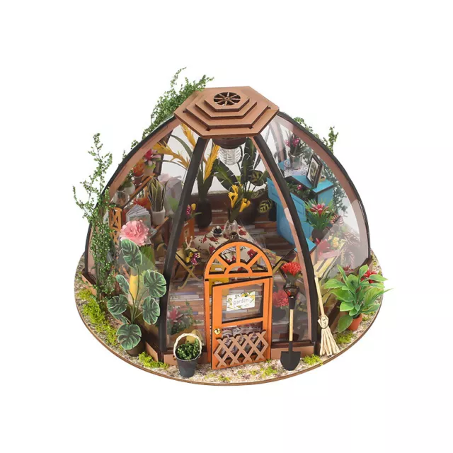 DIY Miniature Dollhouse Kit Mini 3D Wooden House Set starry sky Room Flowerhouse