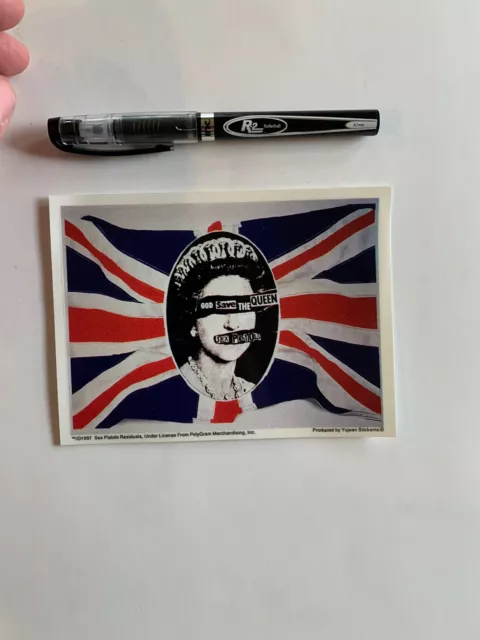 Vintage 1997 Sex Pistols Sticker-God Save The Queen