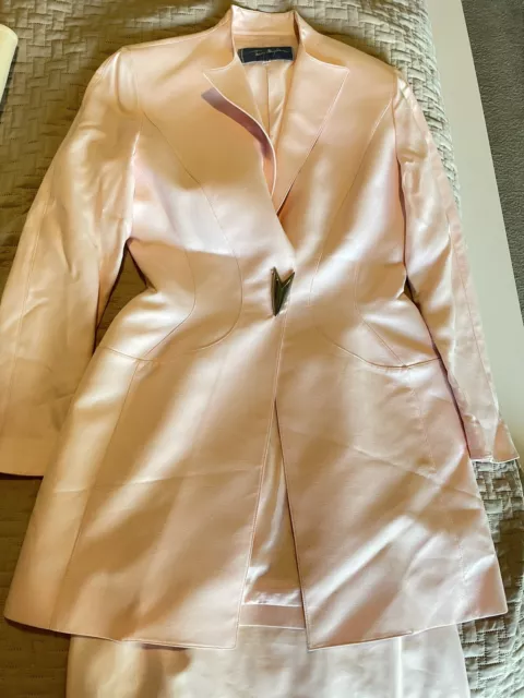 Thierry Mugler Vintage Light Pink Skirt Suit Size 36