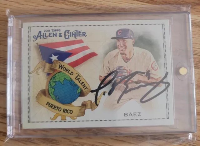 Javier Baez Wbc Puerto Rico Autograph Auto Beckett Coa Cubs,  Detroit Only 1 🔥