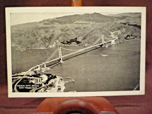 Vintage 1945 San Francisco, CA CALIFORNIA Air Aerial View of Golden Gate Bridge