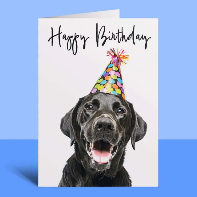 Birthday Card for Her Him Mum Dad Brother Sister Friend Labrador Dog Fun Card