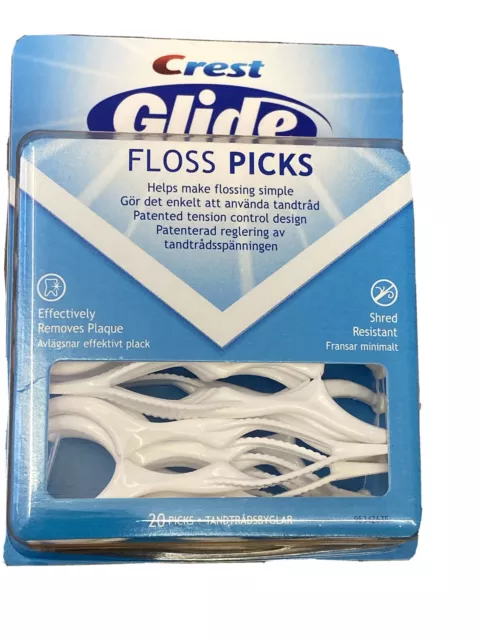 Crest Glide Floss Picks 20 Pack Dental Flosser