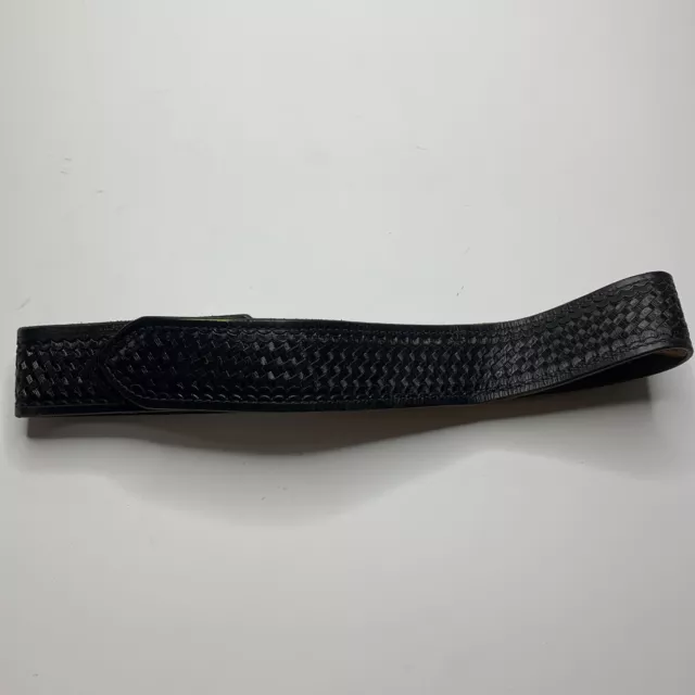 Vintage Tex Shoemaker Basket Weave Duty Officer Belt Half Lined N-34 2 1/4”