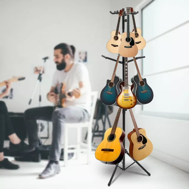 Soporte de Guitarra Soporte Multi-Instrumento Guitarra Ukelele Bajo Sosteniendo 9 Guitarra