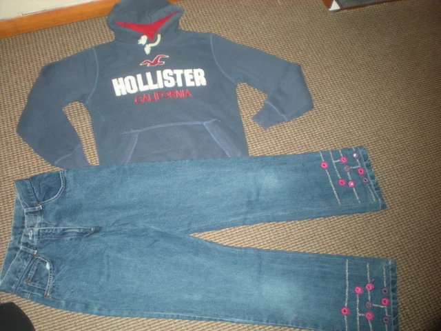 Bundle Girls Clothes age 13-14yrs Jeans Tops Hoodie Dress Skirt Hollister New Lo 2