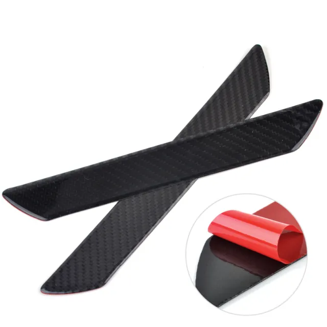 2×Universal Real Carbon Fiber Car Door Scuff Plate Sill Cover Panel Protect Trim
