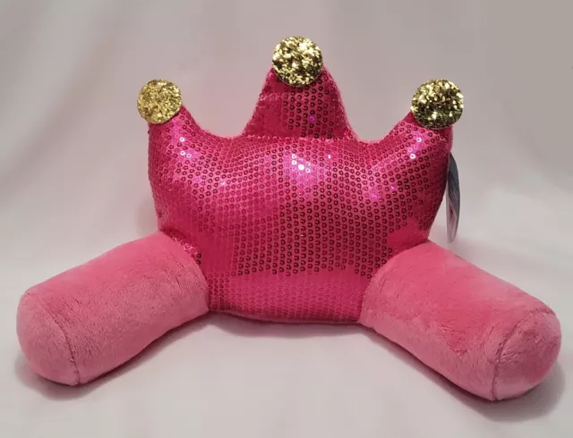 My Life As Lounge Pillow for 18" Doll, Pink Crown with Sequins